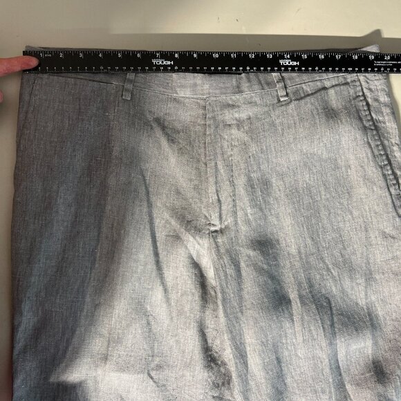 Banana Republic Modern Slim Fit Pants Mens 38x30.5 Gray 100% Linen Chino - Picture 8 of 12